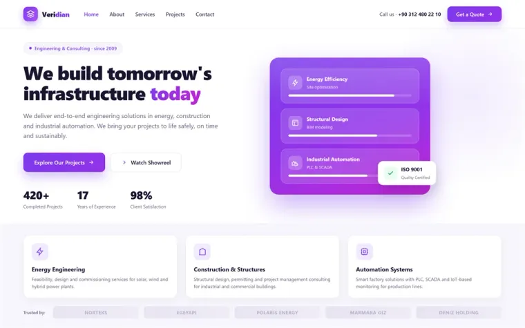 Corporate Company Website — önizleme